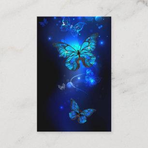 Carte De Fidélité Morpho Butterfly in the Dark Background