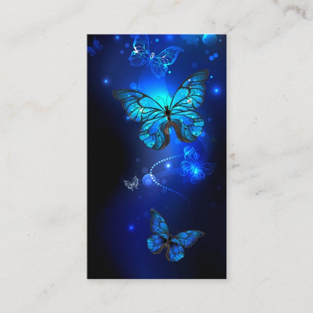 Carte De Fidélité Morpho Butterfly in the Dark Background (Devant)