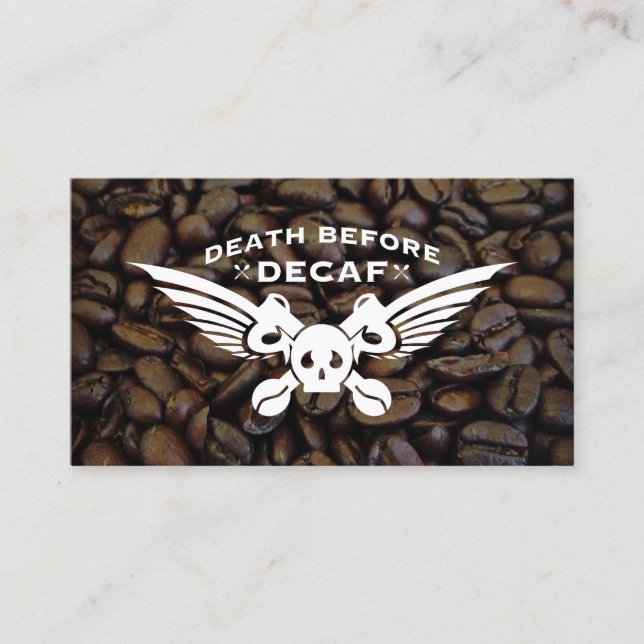 Carte De Fidélité mort avant café beiche (Devant)