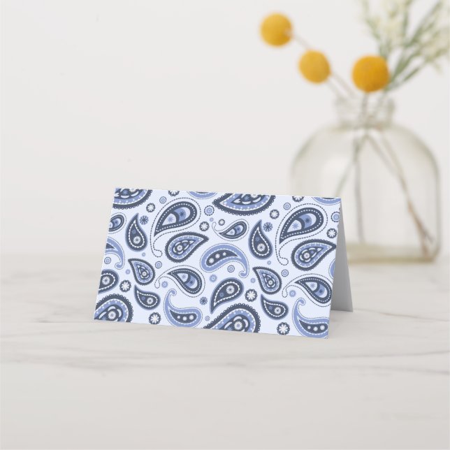Carte De Fidélité Motif Blue Paisley (Devant)