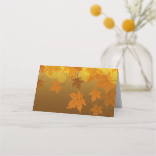 Carte De Fidélité Motif d'automne avec feuilles d'érable en chute et
