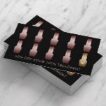 Carte de fidélité | Nail Salon Rose Gold Manicuris<br><div class="desc">Clou Salon Maquillage Artiste Manicuriste Rose Or Polonais Bouteilles Cartes de fidélité.</div>