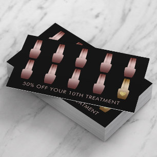Carte de fidélité   Nail Salon Rose Gold Manicuris