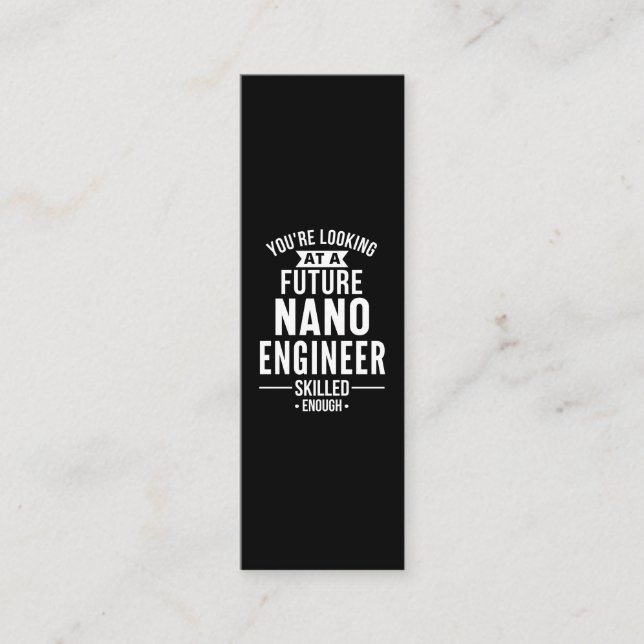 Carte De Fidélité NANO cadeau ingénieur (Devant)