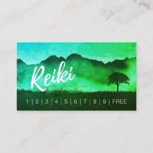 Carte De Fidélité Natural Reiki Master Yoga instructeur Loyalty Punc