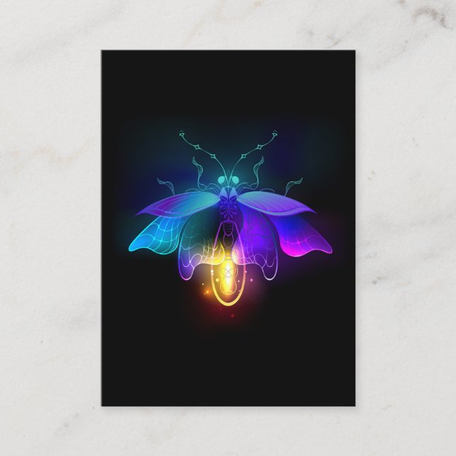 Carte De Fidélité Neon Firefly sur noir (Devant)