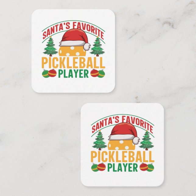 Carte De Fidélité Noël de Pickball (Devant / Derrière)