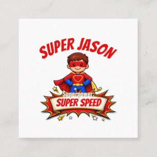 Carte De Fidélité Nom et super-pouvoir de super-héros personnalisés