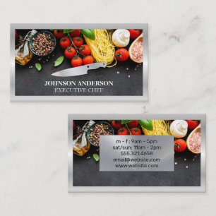 Carte De Fidélité Nourriture et épices   Chef Knife   Arts culinaire