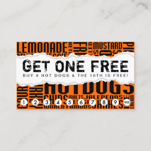 Carte De Fidélité obtenez 1 HOT DOG gratuit