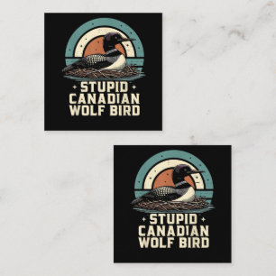 Carte De Fidélité Oiseau loup canadien stupide 