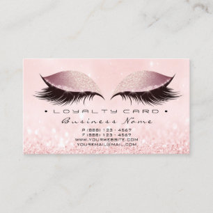 Carte De Fidélité Or de rose de rose de mèche de salon de beauté d