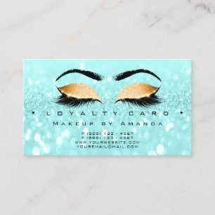 Carte De Fidélité Or VIP de coeur de maquilleur de poinçon de la
