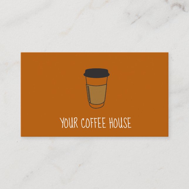 Carte de fidélité Orange Editable Coffee Stamp (Devant)