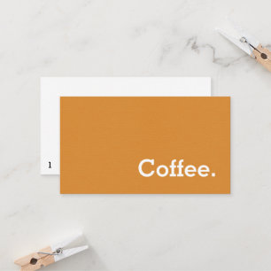 Carte De Fidélité Orange Simple Word Loyalty Coffee Punch Card