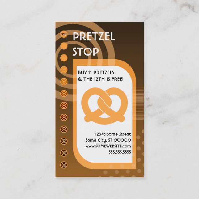Carte De Fidélité oranges de loyauté douce bretzel (Devant)