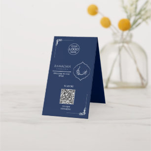 Carte De Fidélité Pancarte de table QR Code pour Iftar Ramadan Karee