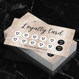 Carte De Fidélité Parties scintillant d'ivoire moderne Beauté Salon 