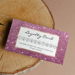 Carte De Fidélité Parties scintillantes girly de Bourgogne d'abrég