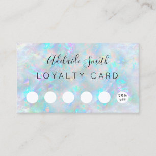 carte de fidélité pastel couleurs opal texture