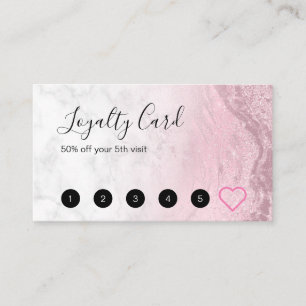Carte De Fidélité Peintre de maquillage en marbre parties scintillan
