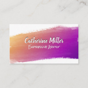 Carte De Fidélité Peinture brossée Artiste expressif