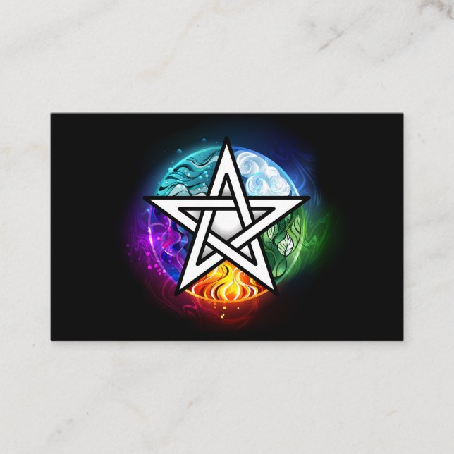 Carte De Fidélité pentagramme du Wiccan (Devant)