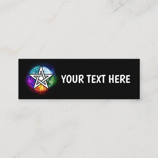 Carte De Fidélité pentagramme du Wiccan (Devant)