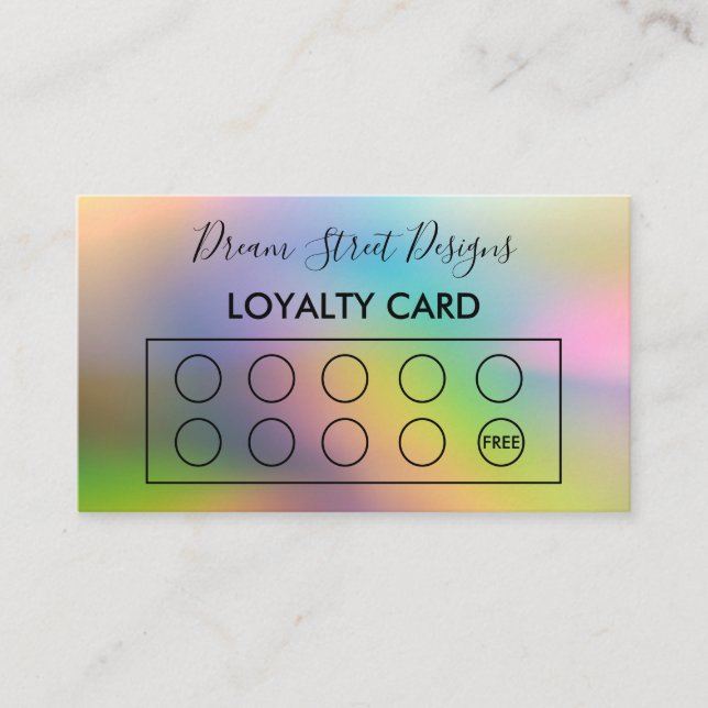 Carte de fidélité personnalisée (Devant)