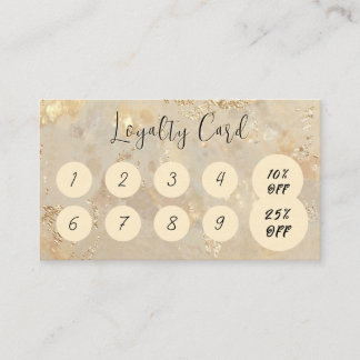 Carte de fidélité personnalisée Gold Opal pour ent