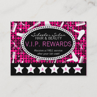 Carte de fidélité personnalisée pour le salon Rose