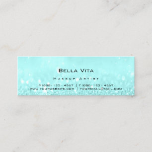 Carte De Fidélité Petit bleu de coeur de cheveux de maquillage de