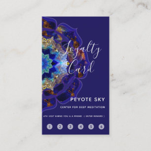 Carte De Fidélité Peyote Sky Mandala Métaphysique Navy