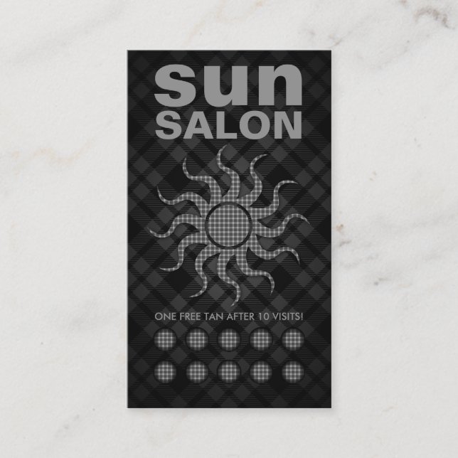 Carte De Fidélité plaid spray tan punch card (Devant)
