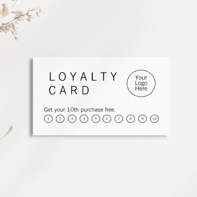 Carte de Fidélité Plate Minimaliste Professionnell (Créateur téléchargé)