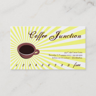 Carte De Fidélité Poinçon de boissons d'éclat de café/carte de