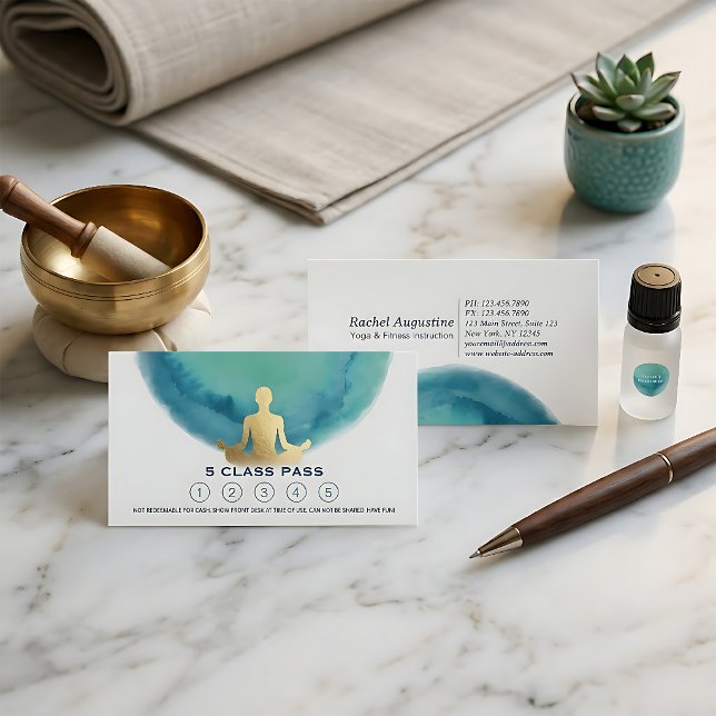 Carte de fidélité pour cours de méditation yoga (Créateur téléchargé)