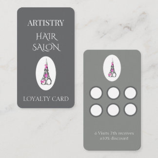 Carte de fidélité pour salon de coiffure de luxe