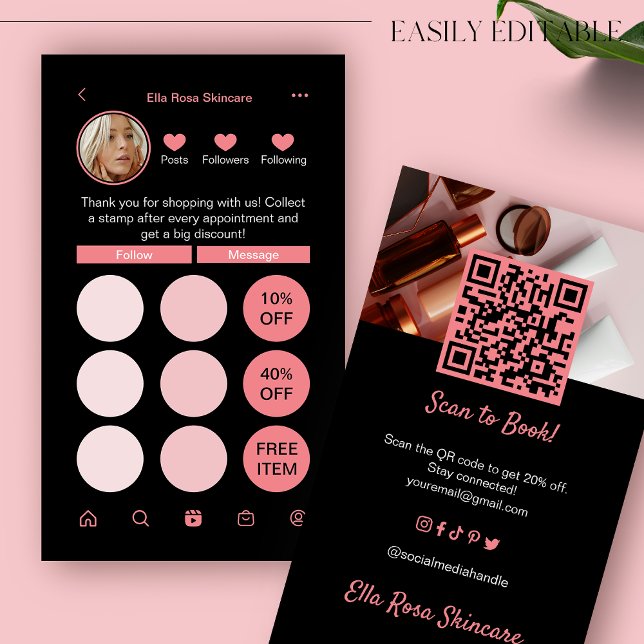 Carte de fidélité professionnelle IG (Créateur téléchargé)