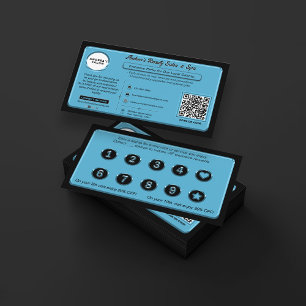 Carte De Fidélité Promo de récompenses d'affaires bleu moderne offre