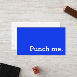 Carte De Fidélité Punch Me Simple Dark Loyalty Coffee Punch-Card