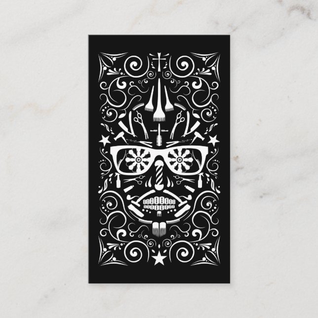 carte de fidélité punk salon de coiffure (Devant)