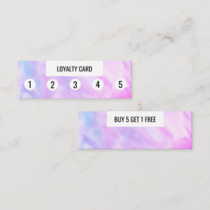 Carte De Fidélité Purple bleu doux Pastel Abstrait 5