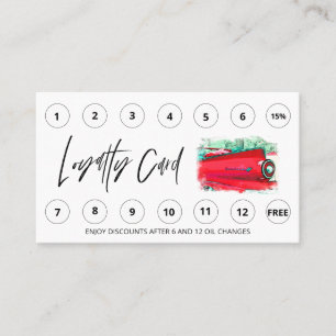 Carte De Fidélité *~* QR Auto Lube Lavage de voiture LOGO Merci de r