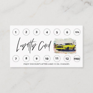 Carte De Fidélité *~* QR Lube Lavage de voiture - LOGO Auto Merci Re