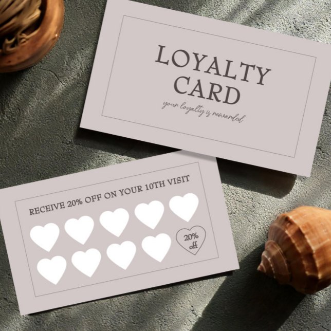 Carte De Fidélité Récompense avec timbre pour client de petite entre (Modern Small Business Customer Stamp Reward Loyalty Card, Loyalty Card Stemp, Discount Card)
