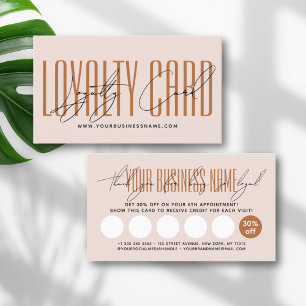 carte de fidélité récompense de script de typograp