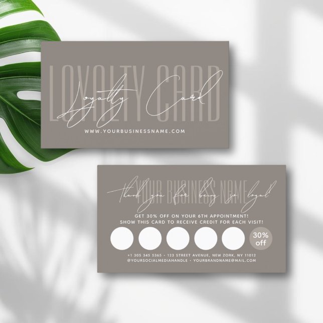 carte de fidélité récompense écriture typographie  (Créateur téléchargé)