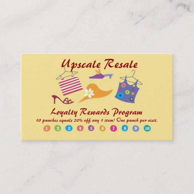 Carte De Fidélité Récompenses de client (Devant)