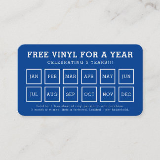 Carte De Fidélité REWARD PUNCH CARD simple moderne Le Vinyl Shop